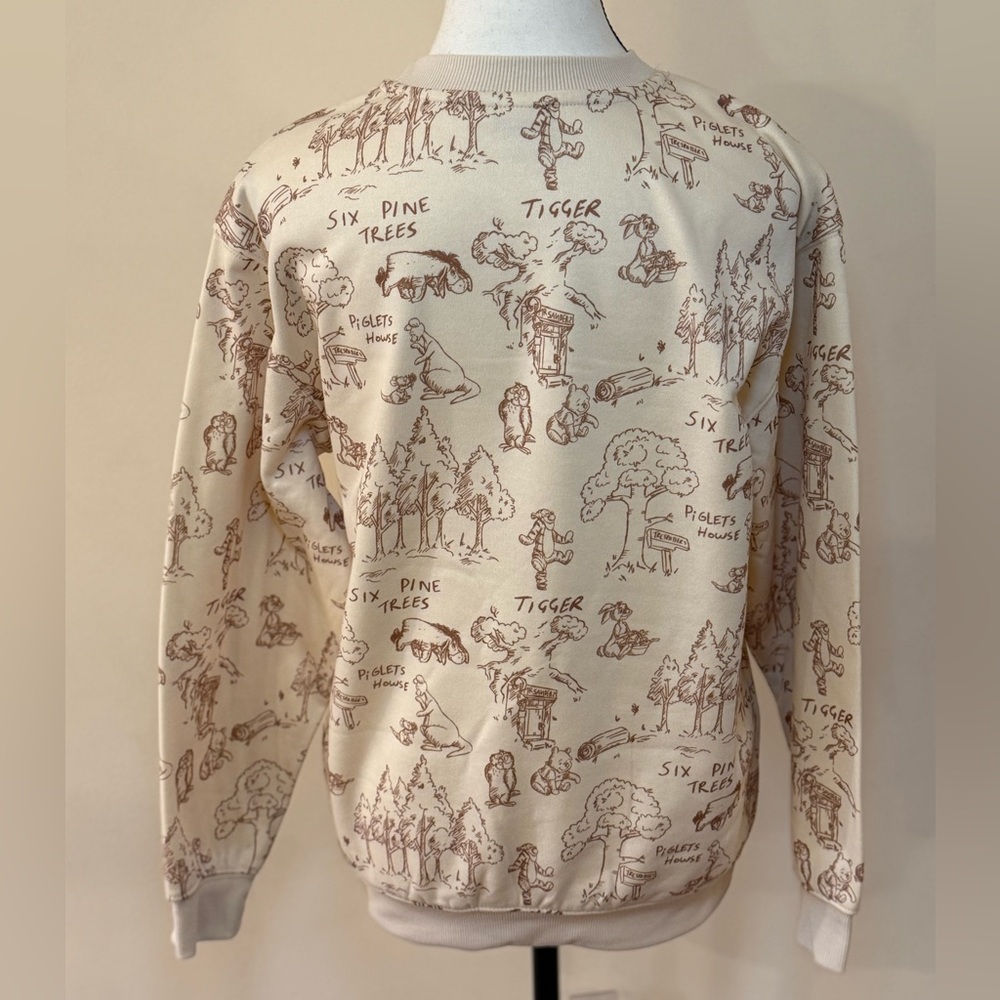 Disney Winnie the Pooh Women's Graphic Fleece Crewneck - Picture 6 of 7